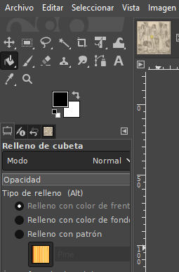 Seleccionar la herramienta de Relleno.