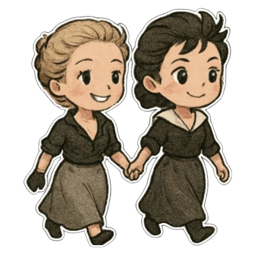 Ficha: Dos mujeres cogidas de la mano en el desfile de despedida de las Brigadas Internacionales en Barcelona